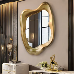Customized Modern Luxury Vintage Style Decor <strong>Mirror</strong> European Art <strong>Deco</strong> Design with Irregular Shape Frame for Hotels Weddings - Product Image 1
