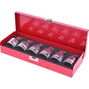KS TOOLS Jeu de douilles à chocs 3/4 "XZN + Torx, inviolables, 6 pièces - Product Image 1