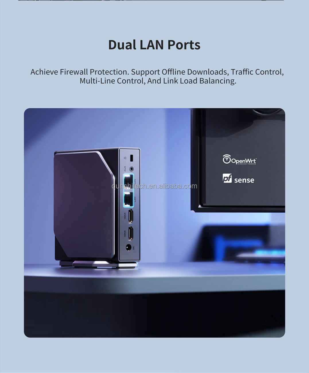Qunshi S1 N150 Mini PC - Windows 11 Pro, 8GB RAM, 128GB SSD