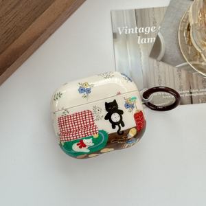 Coque de protection de style chat noir IMD pour AirPods Pro 1 2 3, housse pour écouteurs, couverture intégrale en TPU pour AirPods 1 2 3 4, étui pour écouteurs - Product Image 3