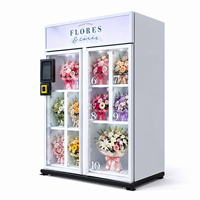 Máquina Expendedora de Flores Inteligente, Quiosco Automático de Venta de Ramos Frescos, Gabinete Expendedor Floral de Autoservicio con Pantalla Táctil