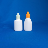 Flacons compte-gouttes Super International 5ml 10ml 15ml 20ml 30ml 35ml en PE ambré avec bouchon inviolable et impression sérigraphiée pour gouttes ophtalmiques
