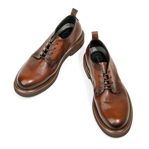 Zapatos de Oficina Estilo Británico Retro, con Plataforma y Suela Gruesa, Pulidos a Mano, Transpirables, Ligeros, Antideslizantes, con Cordones - Product Image 5