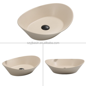 Yingjie Long Oval Ceramic Art Basin Thin Rim Glazed Crystal No Overflow Above Counter Modern <strong>Bathroom</strong> Factory Direct - Product Image 6