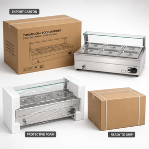 High Efficiency 1500W Bain Marie Electric Food Warmer Stainless Steel 6 Pan <b>Buffet</b> <b>Server</b> Station for Fast Food Shop Catering - Product Image 6