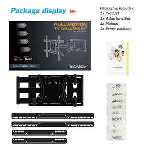 Charmount Max VESA 600x400mm, support mural de télévision pivotant à mouvement complet, support de télévision pliable à <span class=keywords><strong>bras</strong></span> Long pour écran de 32 à 70 pouces - Product Image 5