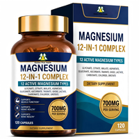 Capsules de complément de glycinate de magnésium complexe, capsules minérales de glycinate de magnésium à absorption élevée pour le soutien quotidien du corps