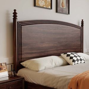 Cama de Madera Maciza de Nogal de 1.5M/1.8M con Almacenamiento, Cama Doble, Estilo Chino Moderno, Estilo Americano, Muebles de Dormitorio Vintage - Product Image 3