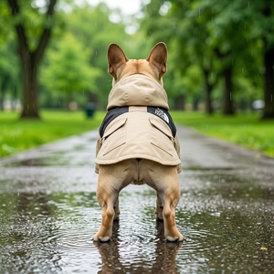 Outdoor Tactical <strong>Dog</strong> Rain Jacket Black &amp; Khaki 4-Legged Windproof <strong>Coat</strong> for <strong>German</strong> <strong>Shepherd</strong> Waterproof for Rainy Day <strong>Dog</strong> Cloth - Product Image 2