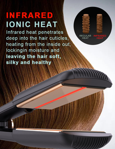 Lisseur de cheveux professionnel électrique en céramique à ions 450 degrés, chauffage rapide, plaque large en titane, <span class=keywords><strong>plancha</strong></span> - Product Image 5