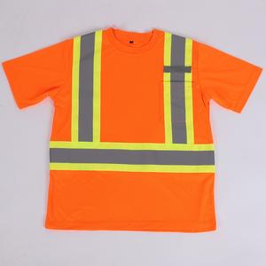 T-shirt de travail Design de poche Offre Spéciale T-shirt de sécurité haute visibilité à séchage rapide T-shirt réfléchissant à manches courtes et col rond - Product Image 4