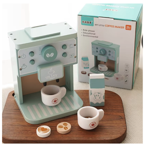Juguetes Montessori de Madera para Niños, Accesorios de Cocina de Juguete, Cafetera Espresso para Niños Pequeños - Product Image 1