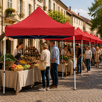 Tente pliante universelle Oxford à installation rapide, imperméable, double couche, pour mariages, marchés et activités extérieures quatre saisons