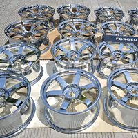 Jantes forgées sur mesure 18 19 20 21 22 23 24 pouces 6 branches argentées JDM classiques 4x100 5x114.3 6x139.7 5x120 6061-T6 Drag Racing