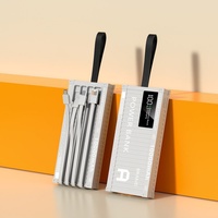 Batterie externe portable 10000 mAh avec logo personnalisé, câbles intégrés, chargeur ultra-rapide, batteries externes universelles pour l'extérieur