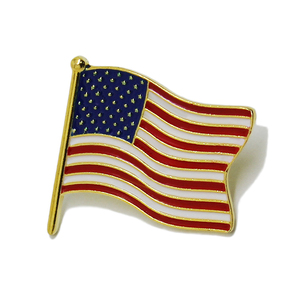 Sản Xuất Chất Lượng Tốt Tùy Chỉnh Kim Loại Men Mỹ Cờ Hat Ve Áo Pins Nhấp Nháy Mini USA Cờ Ve Áo Pins - Product Image 6