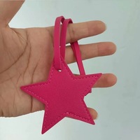 Porte-clés créatif étoile PU glands en cuir étoile à cinq branches sac de voiture pendentif à breloque petite boucle chaîne accessoire en cuir accessoire