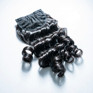 Extensiones de Cabello Negro con Clip, Modelo Daiso1763 de 5 Puntas, Rizadas, para Aumentar el Volumen - Product Image 1