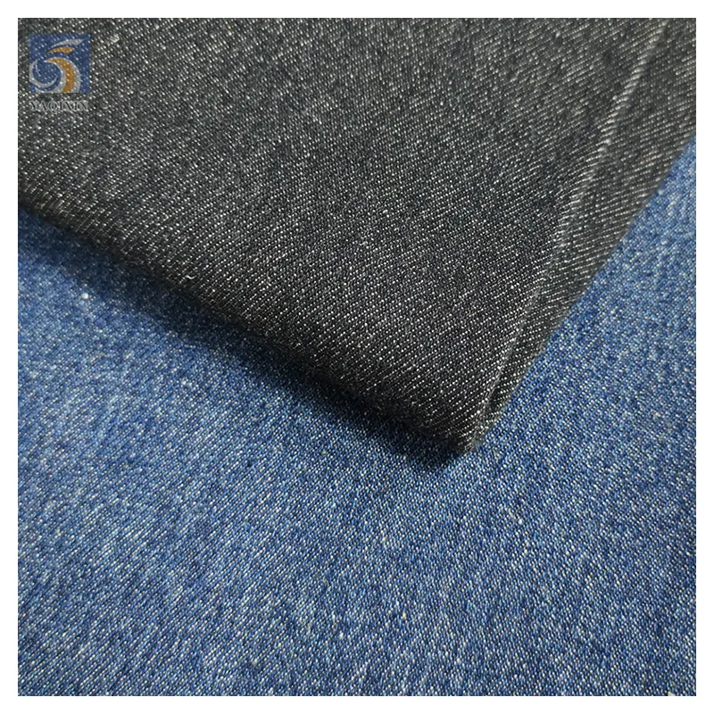 Colore blu e nero tessuto in cotone Denim 100 senza sgualdrina 280gsm tessuto in cotone per abbigliamento