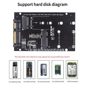 TISHRIC <span class=keywords><strong>M</strong></span>. 2 piezas de computadora de placa adaptadora MSATA a SATA de 2,5 pulgadas que admiten almacenamiento de datos bajo protocolo SATA - Product Image 2