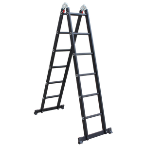 Hình chữ nhật telescoping thang với tốc độ dampenin gấp Thang nhôm ba bước cho xe tải - Product Image 2