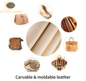 Pelle Bovina a Grana Piena con Trattamento Vegetale, Colore Naturale, Pelle Conciata al Vegetale - Product Image 2