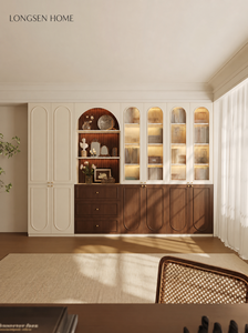 Credenza Moderna di Lusso in Legno, Libreria Personalizzata, Credenza Francese ad Arco, Mobile per Soggiorno - Product Image 2