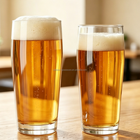 Verres à boire soufflés à la machine pour jus/lait/bière/café 330 ml et 400 ml