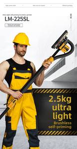 Machine de ponçage ergonomique sans balais LM-225SL avec aspiration automatique des poussières pour le ponçage du plâtre des plafonds et des murs |   Artisans et particuliers - Product Image 2