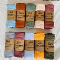 Couvertures d'emmaillotage pour bébé, enveloppes douces, respirantes et légères pour nouveau-né, tissu d'emmaillotage pour cadeau de naissance