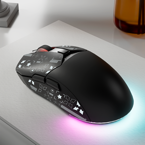 Banda kablosuz oyun fare RGB hafif oyun fare OEM özelleştirilmiş optik şarj edilebilir kablosuz fare ABS - Product Image 2