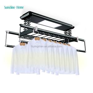 Sunshine Home Electric Clothes Rack Remote Control LED <b>Lighting</b> Telescopic Indoor Drying Rack for Balcony <b>Ceiling</b> - Product Image 2