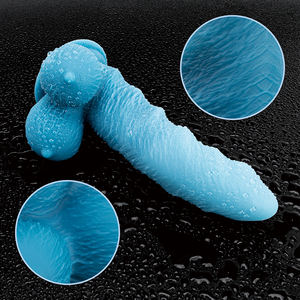 Nuovo stile più popolare blu strano non ovvio pene <span class=keywords><strong>Dildo</strong></span> realistico in Silicone morbido Base <span class=keywords><strong>Dildo</strong></span> - Product Image 5