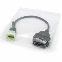 Cable Adaptador de Diagnóstico para Motocicleta OBD2 de 16 Pines a 6 Pines, J2534 CAN FD, Lector de Códigos, Escáner, Conector