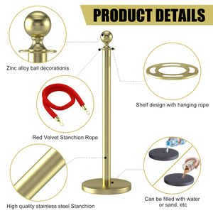 Kiểm soát đám đông <span class=keywords><strong>stanchion</strong></span> vàng trong nhà mở rộng hàng rào an toàn đứng thảm đỏ VIP đi bộ cách cực đám đông kiểm soát chướng ngại vật - Product Image 3