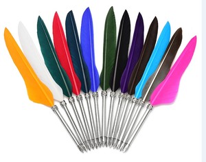 Ensemble de stylos plume vintage en plumes somptueuses pour <span class=keywords><strong>calligraphie</strong></span> <span class=keywords><strong>arabe</strong></span>, avec journal en cuir et coffret cadeau – Pack parfait - Product Image 6