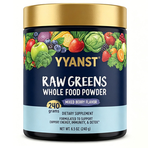 Échantillon gratuit de poudre de fruits et légumes verts crus de marque privée pour soutenir l'immunité, l'énergie, la digestion, la santé et la détoxification - Product Image 1
