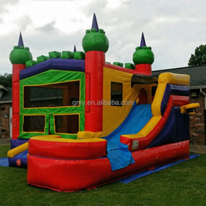 Château gonflable GMY violet et bleu pour jouer à l'extérieur avec toboggan et piscine, aire de <span class=keywords><strong>jeux</strong></span> pour enfants - Product Image 6