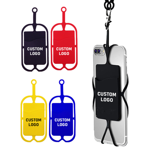 Universal Silicone Adjust Phone Lanyard Holder Case Cover Phone Neck Strap Necklace Sling for Mobile Phone Lanyard Card Holder