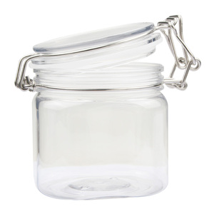 Jarra de Plástico PET Hermética de 500 ml con Cierre de Acero Inoxidable Irrompible para Mermelada, Venta al Por Mayor - Product Image 4