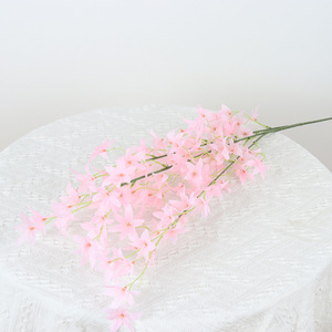 L venta al por mayor blanco <span class=keywords><strong>rosa</strong></span> naranja rojo <span class=keywords><strong>azul</strong></span> falso Sik Oncidium flor boda Hotel decoración Faux Dancing orquídea para la venta - Product Image 3