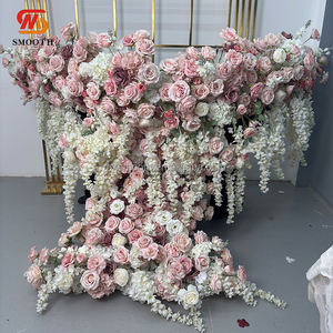 Bouquet floral artificiel personnalisé SMOOTH, roses roses, centre de table pour mariage - Product Image 6