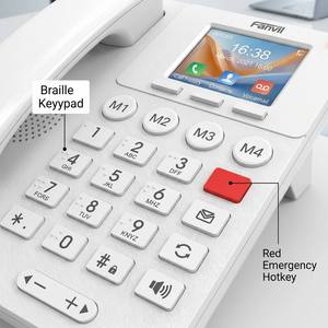 Téléphone IP X306 Braille <span class=keywords><strong>pour</strong></span> personnes âgées, bouton SOS <span class=keywords><strong>pour</strong></span> hôpital, écran couleur 3,5 pouces, Wi-Fi 6, téléphone de bureau SIP VoIP - Product Image 6