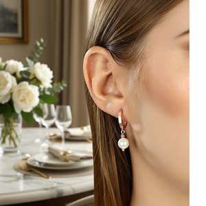 Pendientes de Plata de Ley 925 con Perlas, Turquía - Product Image 3