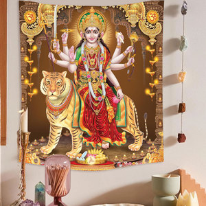 Arazzo Ganesha Esoterico, Decorazione Murale Colorata con <span class=keywords><strong>Elefante</strong></span> per Cerimonie Religiose, Arredo Spirituale per Casa e Soggiorno degli Hindù - Product Image 2