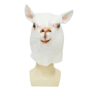 หน้ากากลาเท็กซ์อัลปาก้า 28x35 ซม. อุปกรณ์ประกอบฉากปาร์ตี้สำหรับทุกเพศ สำหรับแต่งกายและสตรีมมิ่ง - Product Image 4