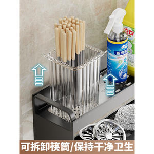 Escurridor de Cocina Cuadrado de 1 Nivel, Resistente al Agua, Organizador de Encimera con Bandeja de Drenaje - Product Image 4