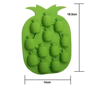 Shaping Molds Pineapple Ice Cube Tray Silicone Ice Molds Shape Ice Maker Bar Party Wine Drink Decor Cube Tray Moule Glace Random Color