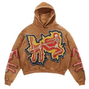 Sudadera con Capucha Corta Extra Grande para Hombre, 100% Algodón, Transpirable, Forrada, Manga Regular, Informal de Invierno - Product Image 1