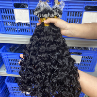 Extensions de cheveux humains Remy non traités à micro-anneaux invisibles, sans dommages, ligne de pêche, bouclés italiens, qualité supérieure, marque RXHAIR